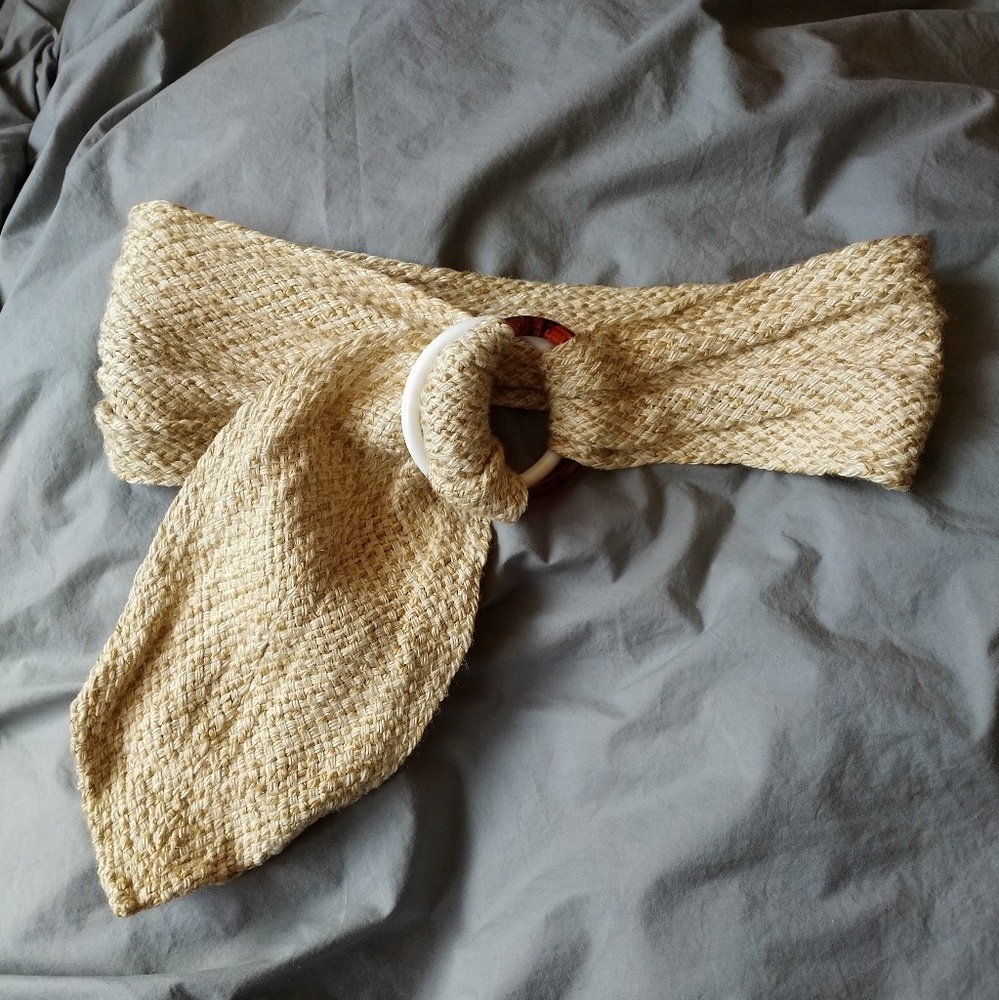 Woven Tan Belt with Ring Buckle